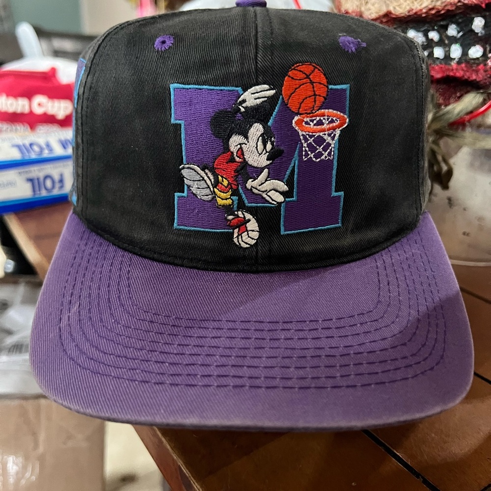 Disney Mickey Mouse Basketball Cap - Black and Purple